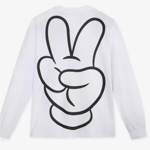 Mickey Mouse Peace Sign Long Sleeve T-Shirt for Adults